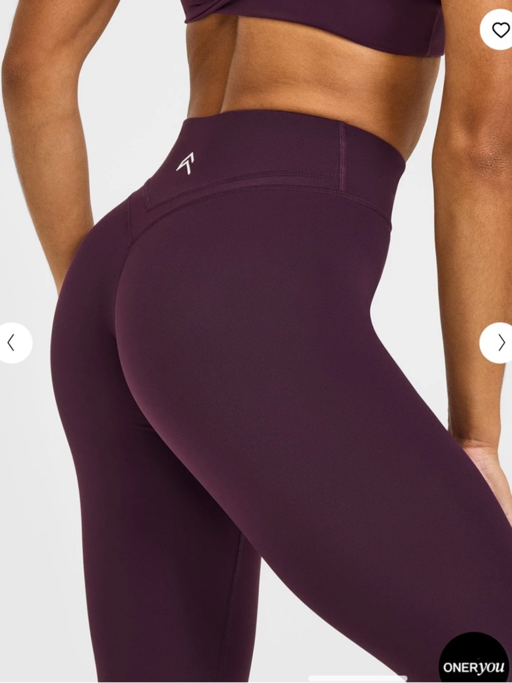 Oner Active Unified wrap leggings in blackberry purple - Picture 3 of 5